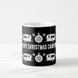 Taza De Café Camping de caravanas felices Navidades