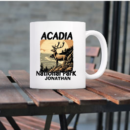 Taza De Café Camping del Parque Nacional Arcadia Personalizado