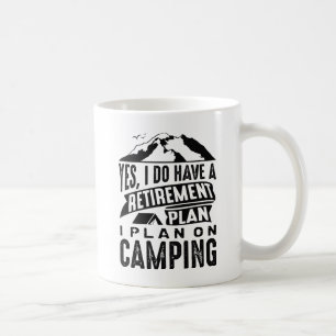 Taza De Café Camping del Plan de Jubilación