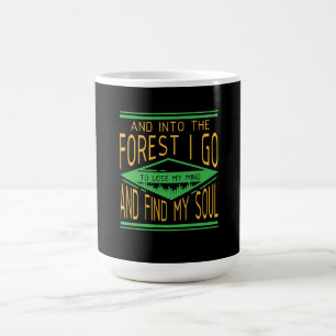 Taza De Café Camping - En el bosque voy a divertida acampada
