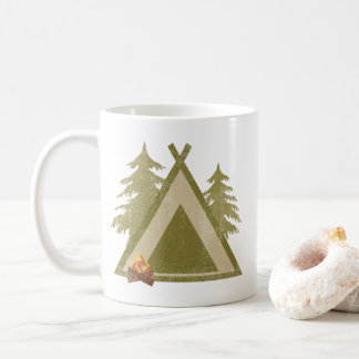 Taza De Café Camping En La Naturaleza