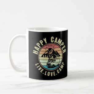Taza De Café Camping - En vivo. Amor. Campo al aire libre