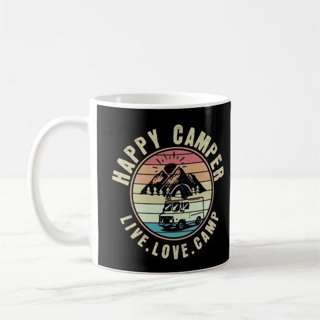 Taza De Café Camping - En vivo. Amor. Campo al aire libre (Izquierda)