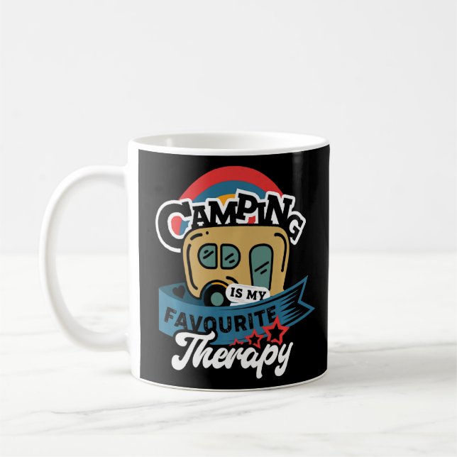Taza De Café Camping Es Mi Campi De Senderismo Graciosa Terapia (Izquierda)