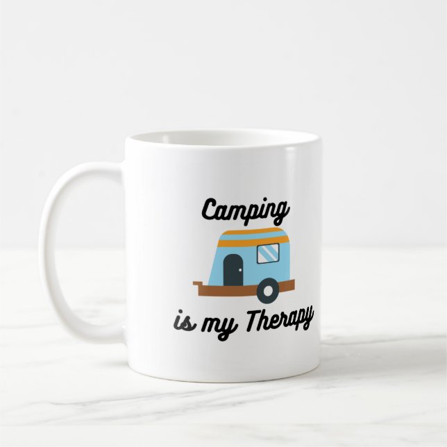 Taza De Café Camping es mi terapia (Izquierda)