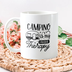 Taza De Café Camping es mi terapia favorita