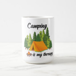 Taza De Café Camping es mi terapia linda