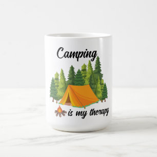 Taza De Café Camping es mi terapia linda
