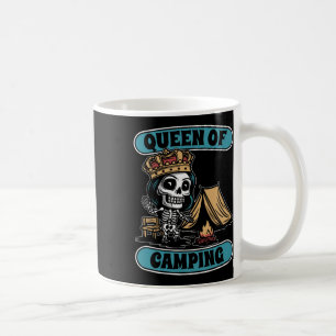 Taza De Café Camping Esqueleto Carpa - Reina de la fogata
