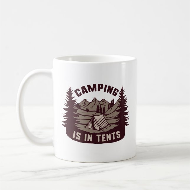 Taza De Café Camping Está En Las Tiendas (Izquierda)