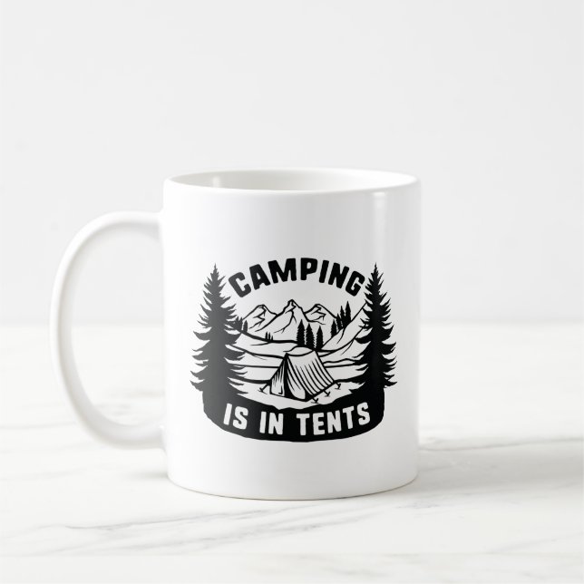 Taza De Café Camping Está En Las Tiendas (Izquierda)