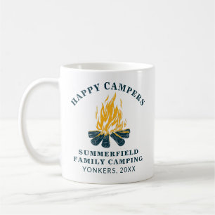 Taza De Café Camping familiar coincidiendo viaje RV Feliz Campe