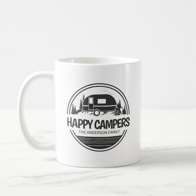 Taza De Café Camping feliz para los campistas (Izquierda)