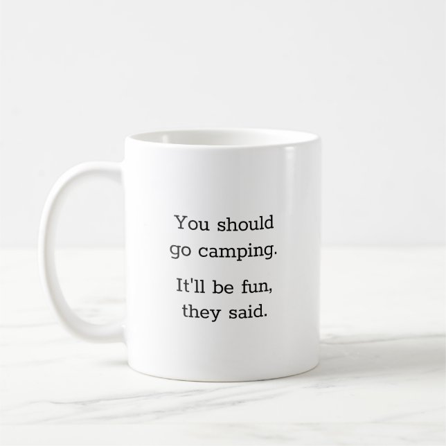 Taza De Café Cámping gracioso (Izquierda)