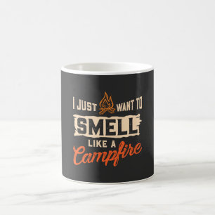 Taza De Café Camping - Huele como una hoguera