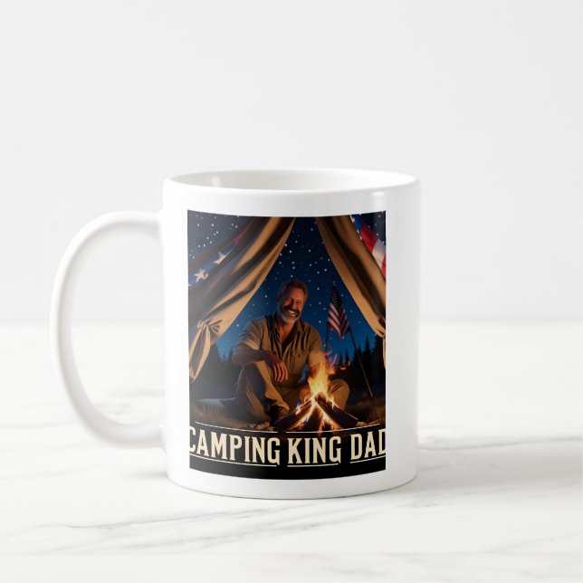 Taza De Café Camping King Dad Mug (Izquierda)