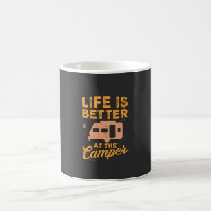 Taza De Café Camping - La vida es mejor en la caravana