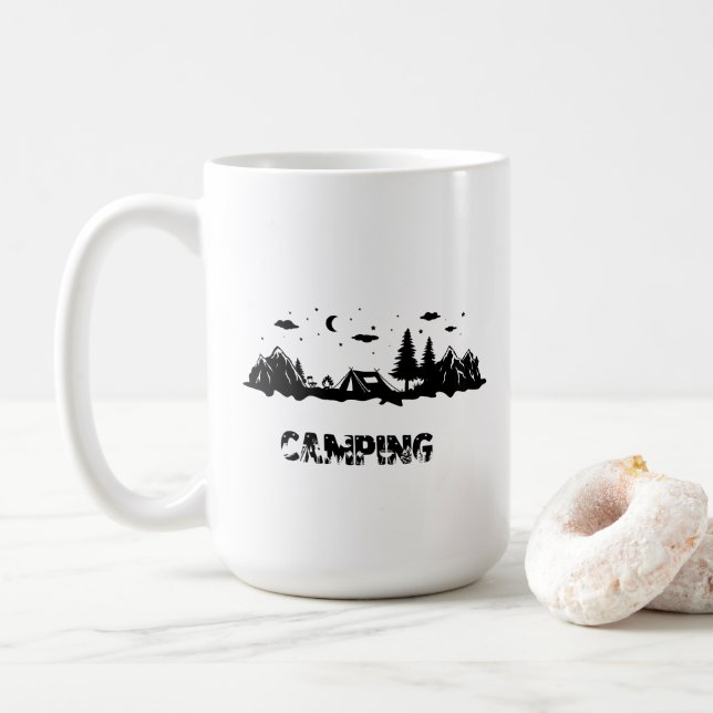 Taza De Café Camping Mug (Con donut)