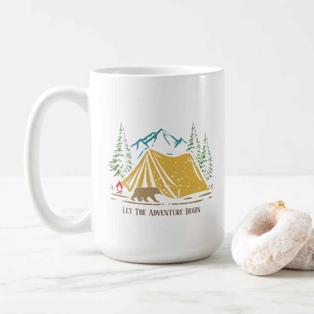 Taza De Café Camping Mug (Con donut)