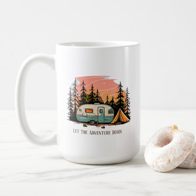 Taza De Café Camping Mug (Con donut)
