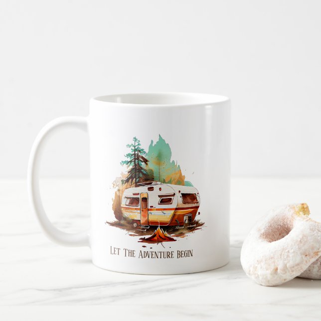 Taza De Café Camping Mug (Con donut)