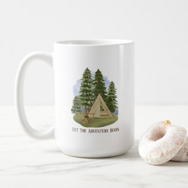Taza De Café Camping Mug (Con donut)