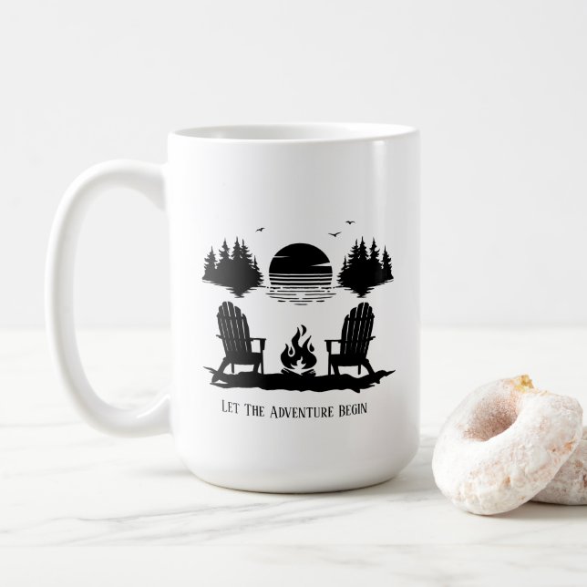 Taza De Café Camping Mug (Con donut)