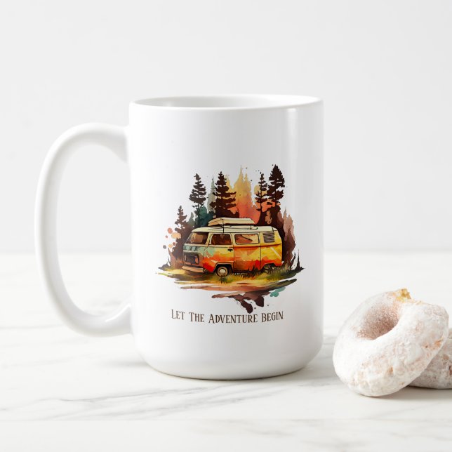 Taza De Café Camping Mug (Con donut)