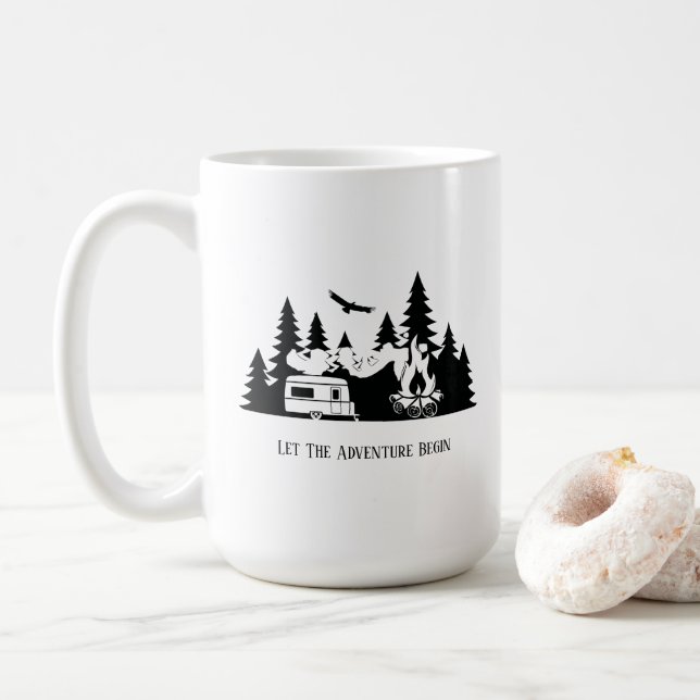 Taza De Café Camping Mug (Con donut)