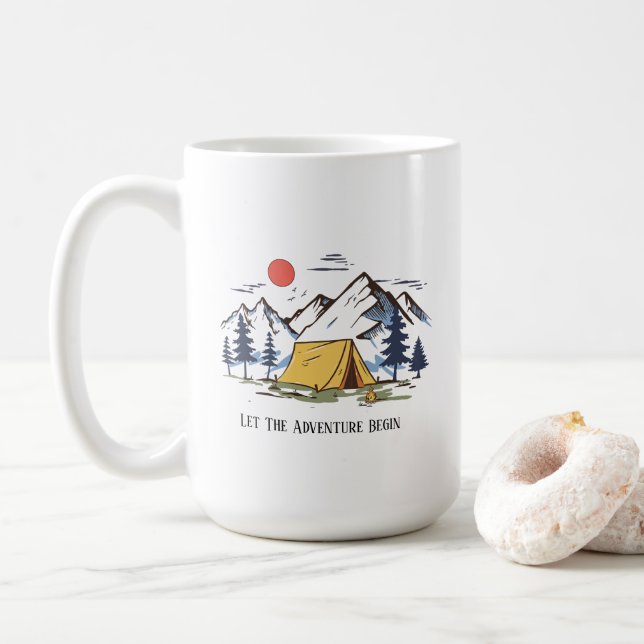 Taza De Café Camping Mug (Con donut)