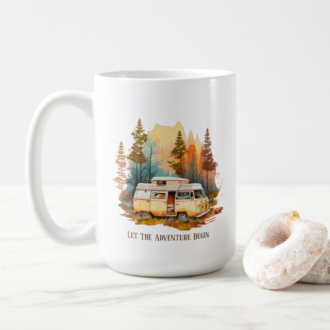 Taza De Café Camping Mug (Con donut)