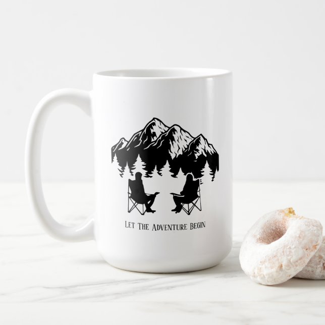 Taza De Café Camping Mug (Con donut)