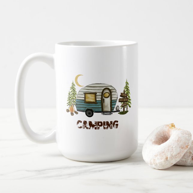 Taza De Café Camping Mug (Con donut)