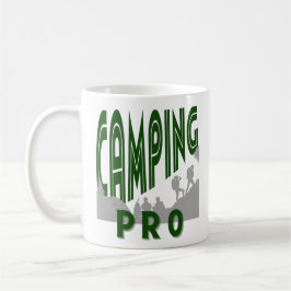Taza De Café Camping pro print para él - campista profesional