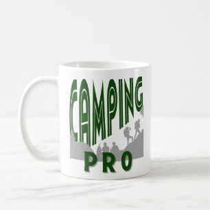 Taza De Café Camping pro print para él - campista profesional