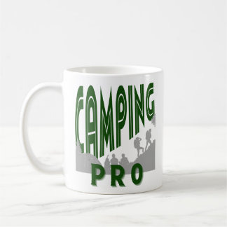 Taza De Café Camping pro print para él - campista profesional