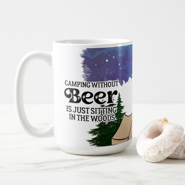 Taza De Café Camping Sin Cerveza (Con donut)