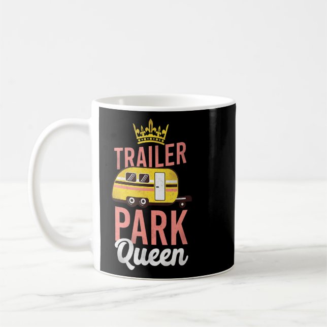 Taza De Café Camping Trailer Park Queen Motorhome Campervan Gir (Izquierda)