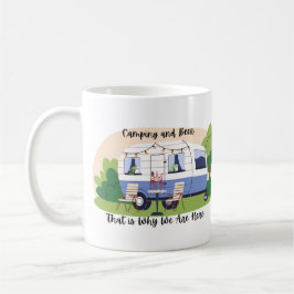 Taza De Café Camping y cerveza en un