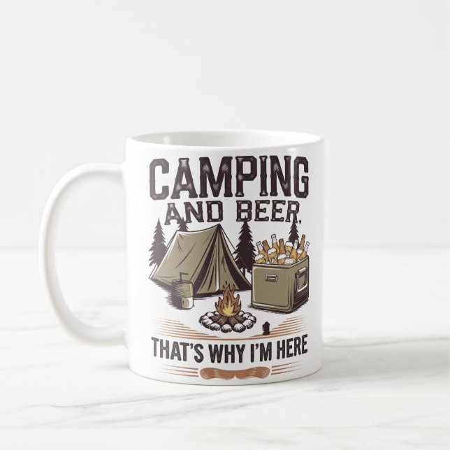Taza De Café Camping y la camiseta de Beer Lover (Izquierda)
