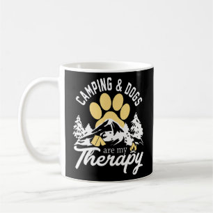 Taza De Café Camping Y Perros Son Mi Terapia