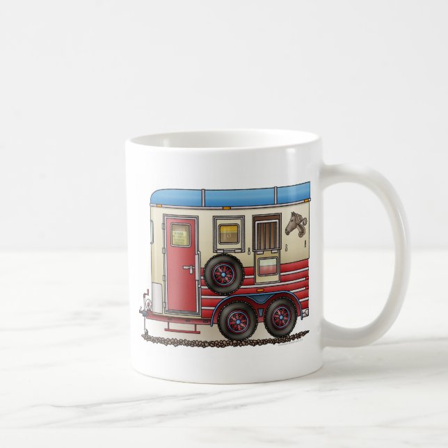 Taza De Café Campista del remolque del caballo (Derecha)