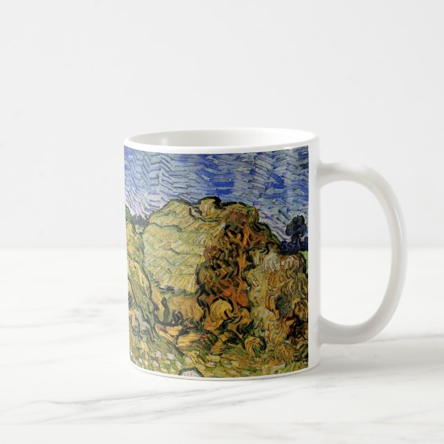Taza De Café Campo con pilas de trigo de Vincent van Gogh (Derecha)