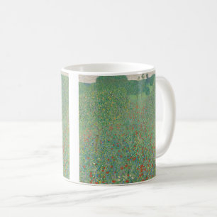 Taza De Café Campo de amapolas por Gustav Klimt