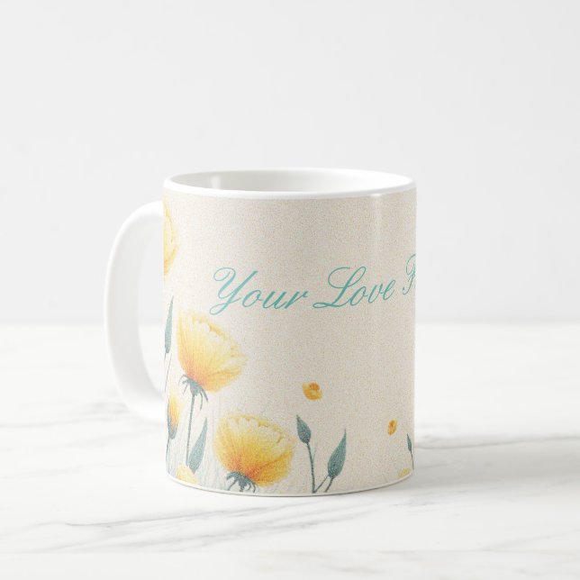 Taza De Café Campo de amor eterno (Anverso izquierdo)