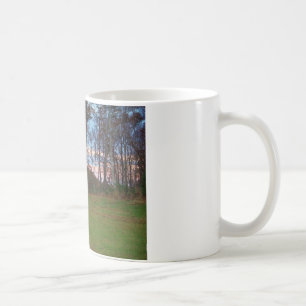 Taza De Café Campo de ciervos y un SunSet rosado