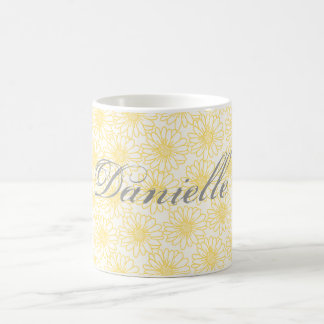 Taza De Café Campo de Daisies Mug, flores amarillas