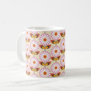 Taza De Café Campo de Daisies rosa