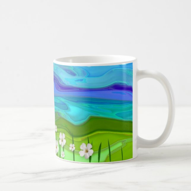 Taza De Café Campo de flores (Derecha)