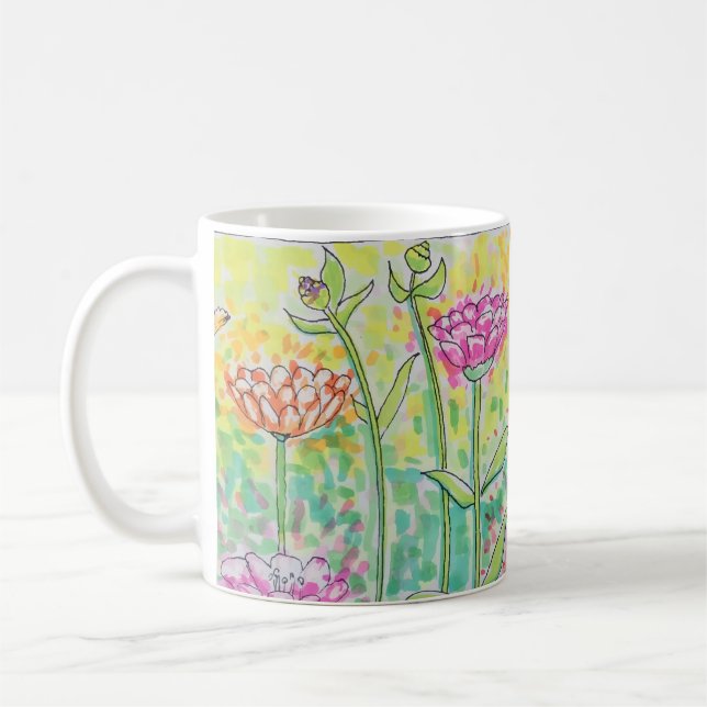 Taza De Café Campo de Flores (Izquierda)